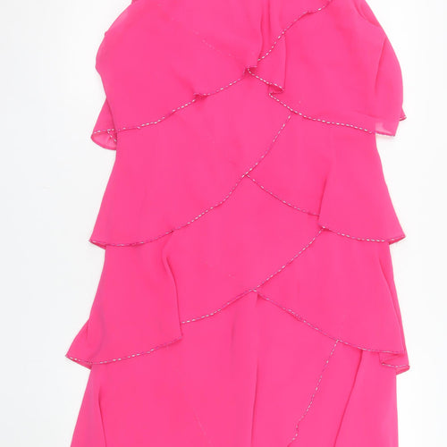 El Corte Ingles Womens Pink Short Sleeveless Shift Dress M