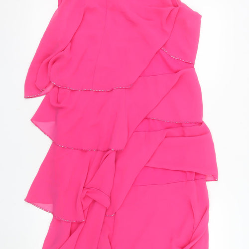 El Corte Ingles Womens Pink Short Sleeveless Shift Dress M