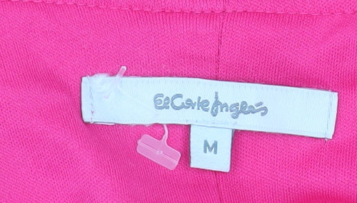 El Corte Ingles Womens Pink Short Sleeveless Shift Dress M
