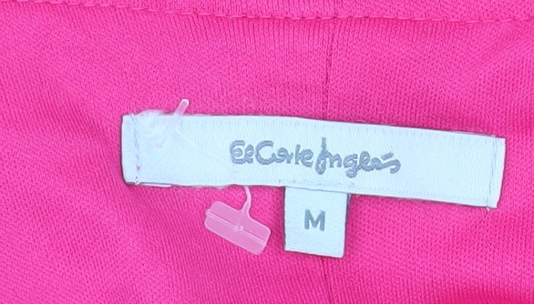 El Corte Ingles Womens Pink Short Sleeveless Shift Dress M