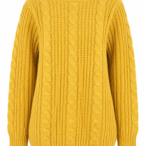 St. Bernard Women’s Yellow Cable-Knit Acrylic Jumper Size S