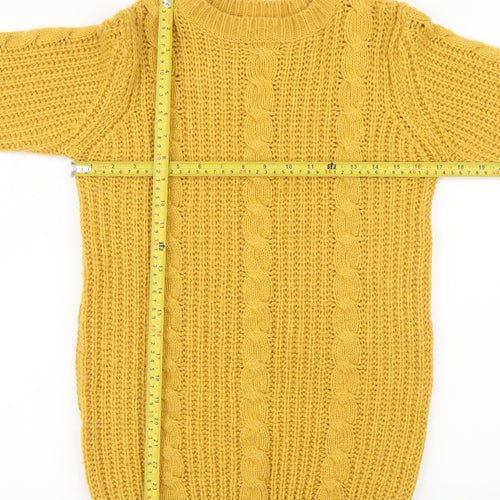 St. Bernard Women’s Yellow Cable-Knit Acrylic Jumper Size S