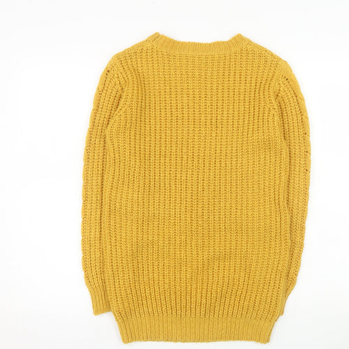 St. Bernard Women’s Yellow Cable-Knit Acrylic Jumper Size S