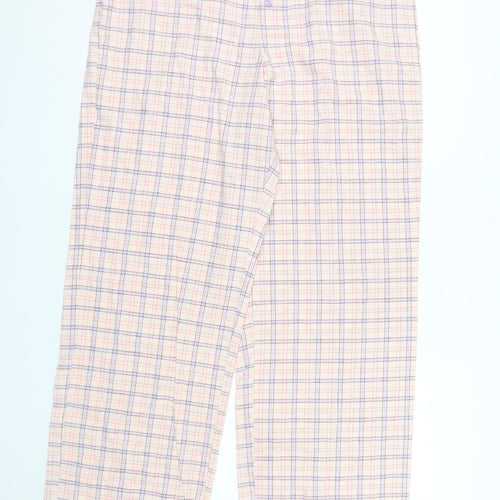 Calvin Klein Women's Pink Check Cotton Pyjama Pants L