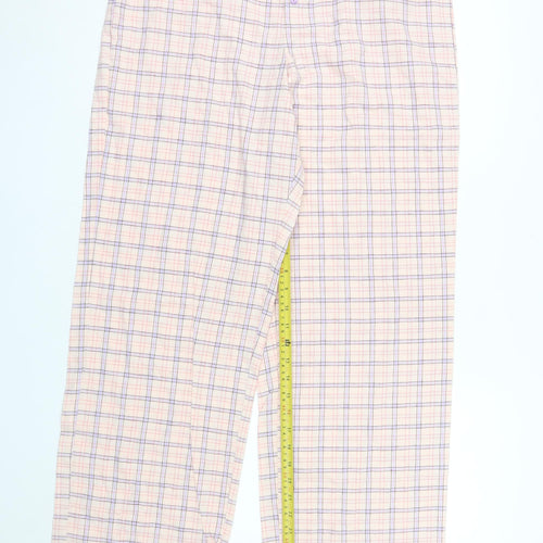 Calvin Klein Women's Pink Check Cotton Pyjama Pants L
