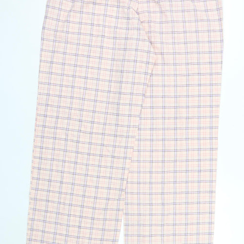 Calvin Klein Women's Pink Check Cotton Pyjama Pants L