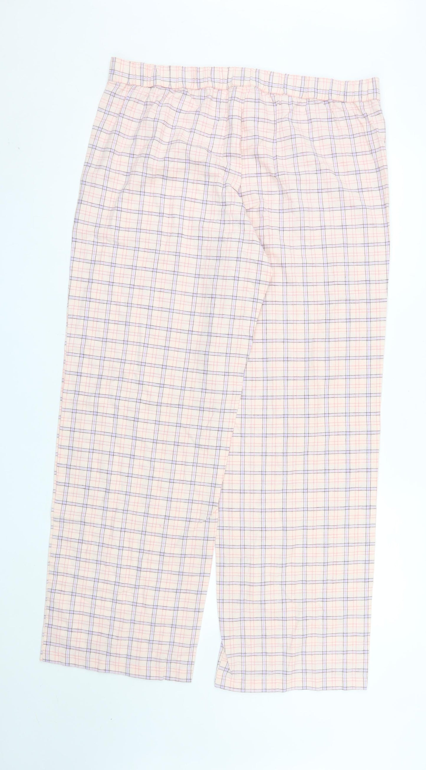 Calvin Klein Women's Pink Check Cotton Pyjama Pants L