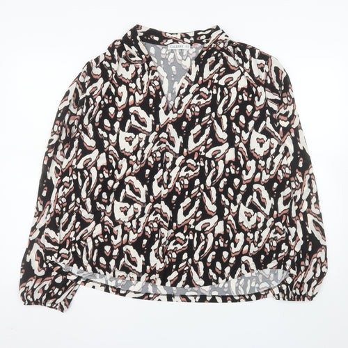 Gallery Womens Multicoloured Animal Print V-Neck Wrap Blouse UK20