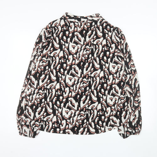 Gallery Womens Multicoloured Animal Print V-Neck Wrap Blouse UK20