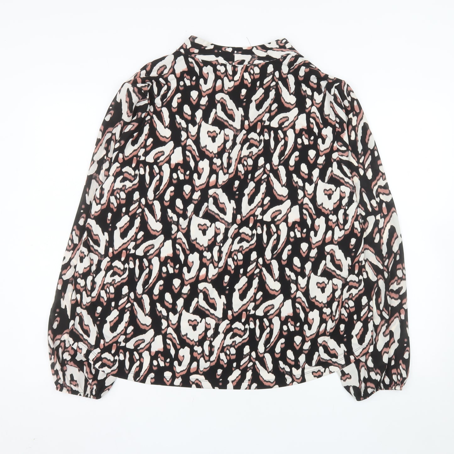 Gallery Womens Multicoloured Animal Print V-Neck Wrap Blouse UK20