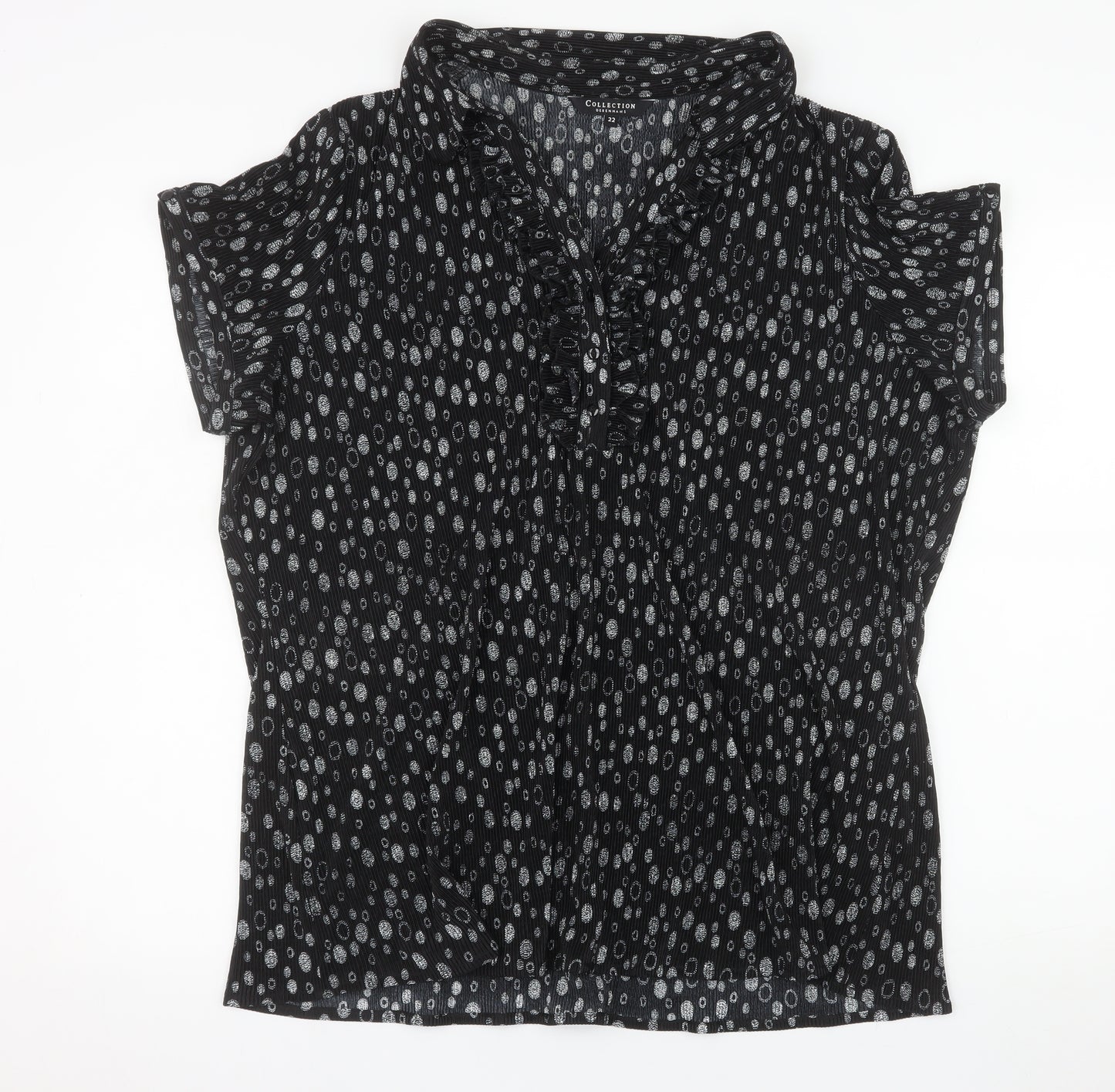 Debenhams Collection Women's Black Floral Blouse Size 22
