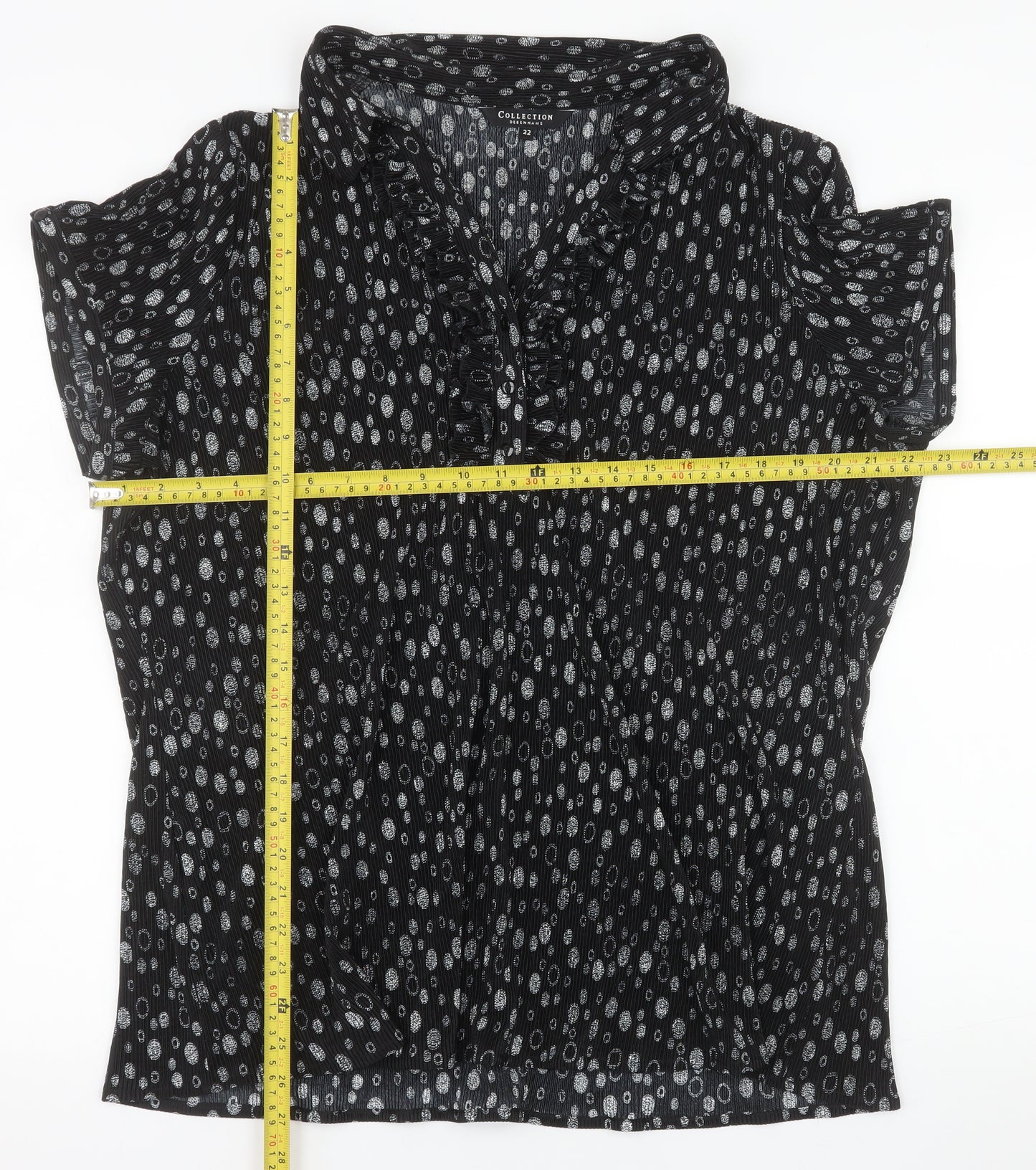 Debenhams Collection Women's Black Floral Blouse Size 22