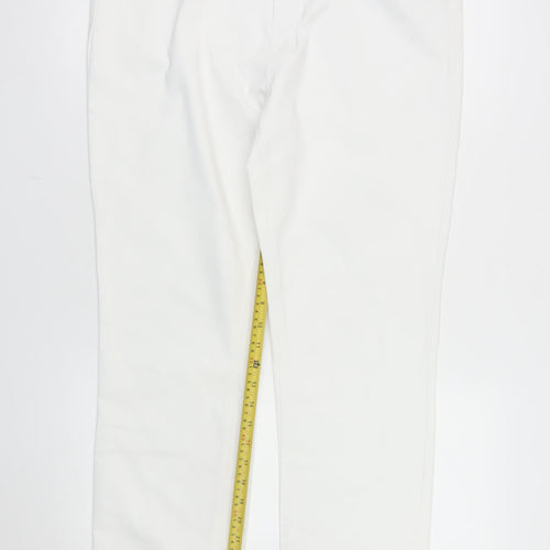 Dunnes Stores Womens White Straight Jeans Size 16 Regular Fit