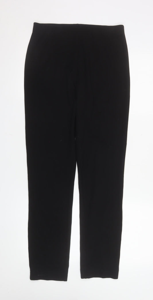 Oka Women's Black Slim Fit Stretch Jersey Trousers Size 10