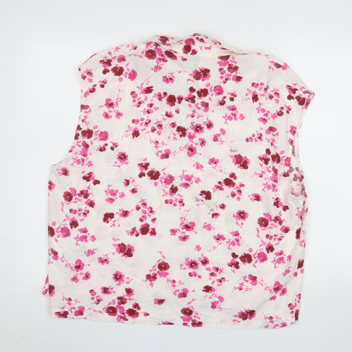 Vero Moda Women's Multicoloured Floral Linen Blouse XL