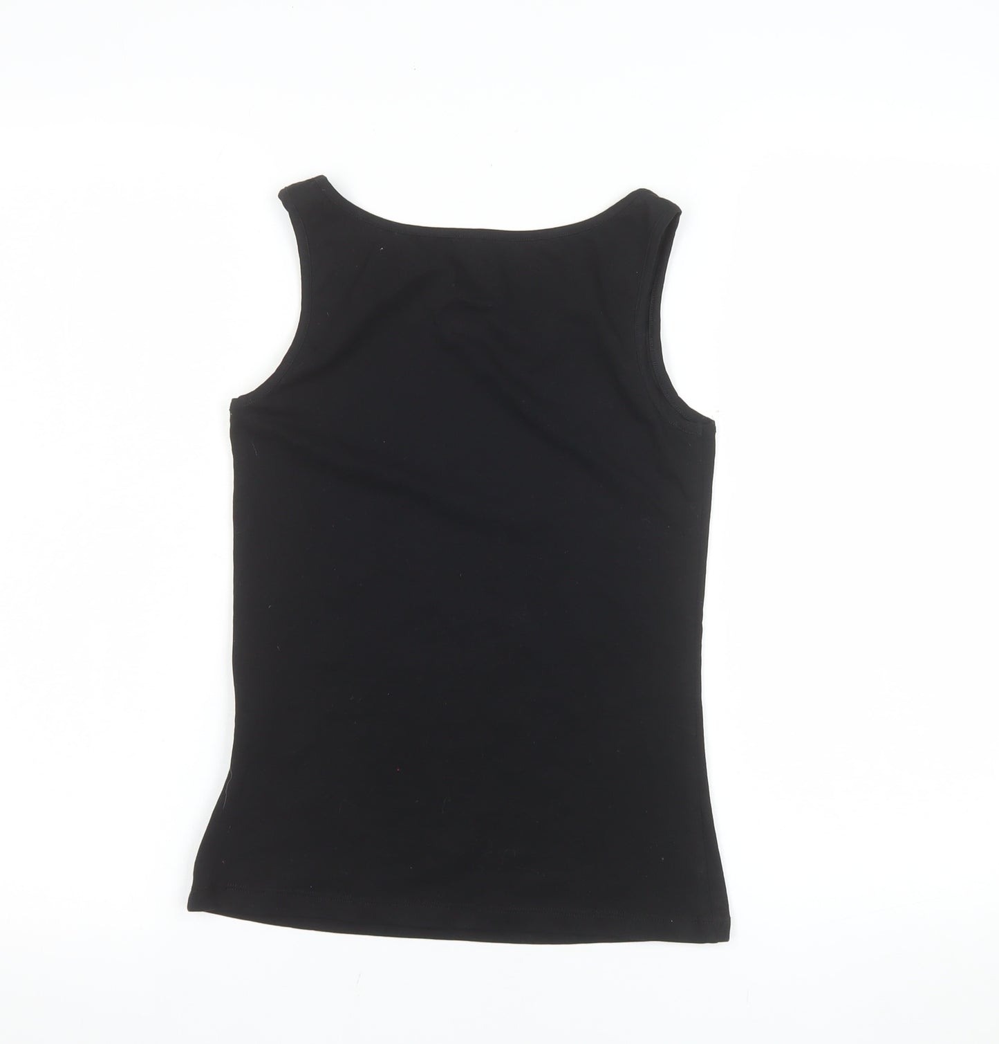 H&M Girls Black Organic Cotton Tank Top Size 14 Years Basic Sleeveless