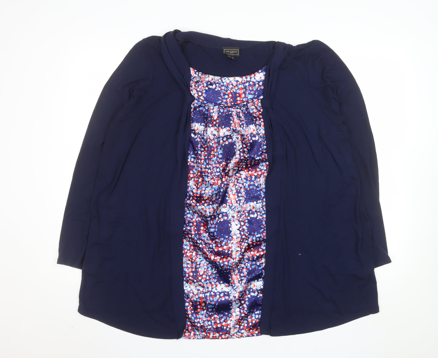 Ann Harvey Women’s Blue Abstract Tunic Blouse Size 24 Plus