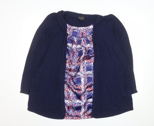 Ann Harvey Women’s Blue Abstract Tunic Blouse Size 24 Plus