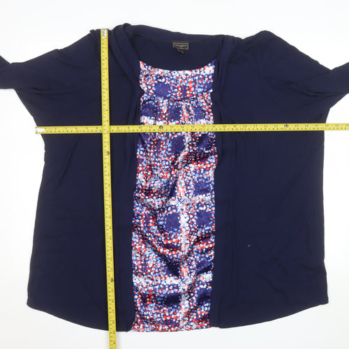 Ann Harvey Women’s Blue Abstract Tunic Blouse Size 24 Plus