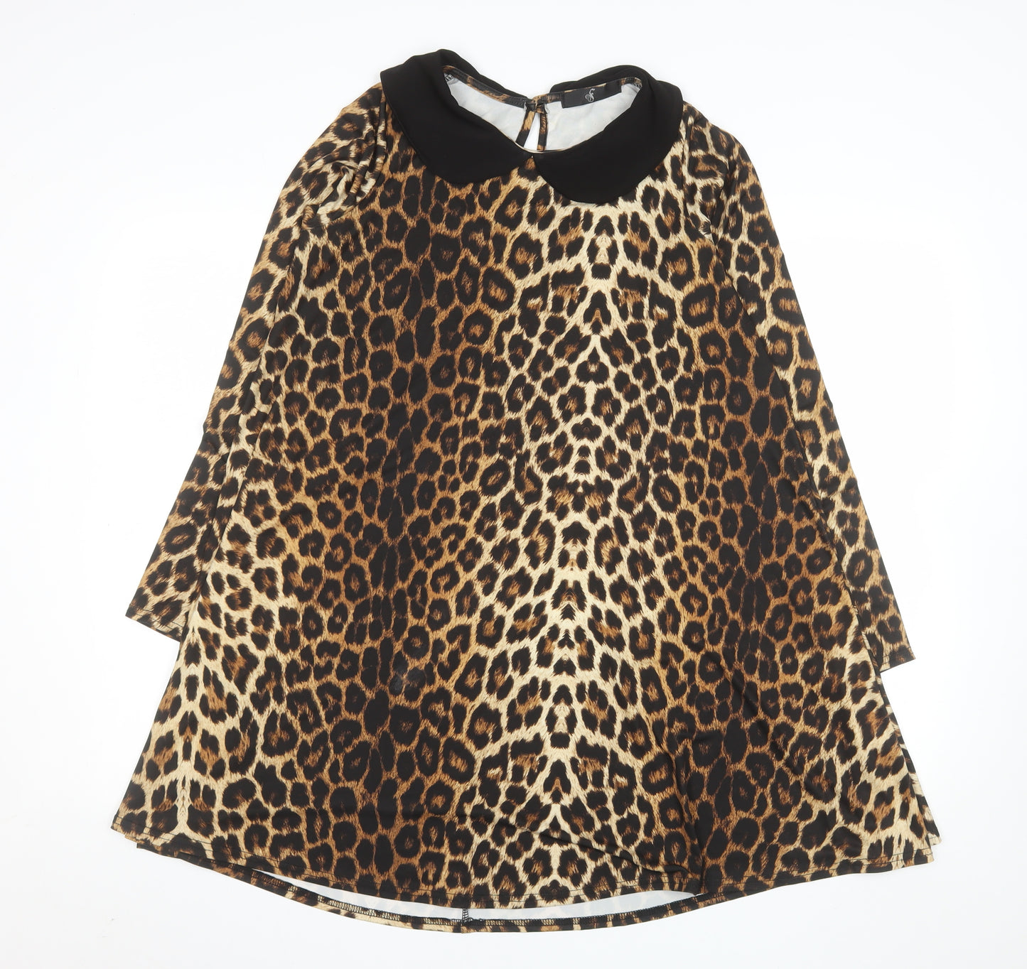 Fearne Cotton Women’s Brown Leopard Print Shift Dress Size 10