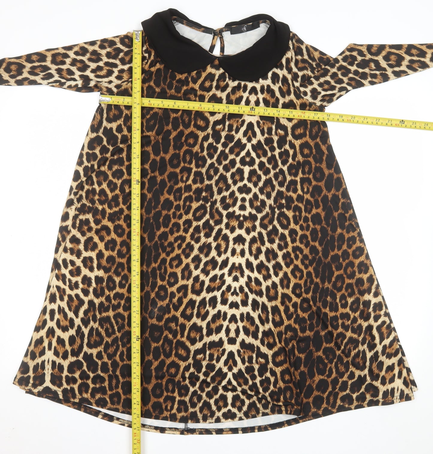 Fearne Cotton Women’s Brown Leopard Print Shift Dress Size 10