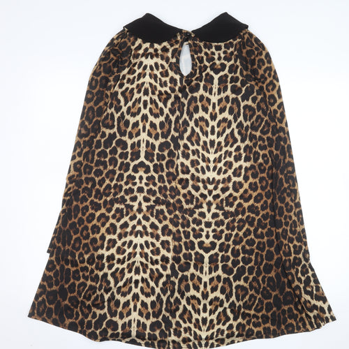 Fearne Cotton Women’s Brown Leopard Print Shift Dress Size 10