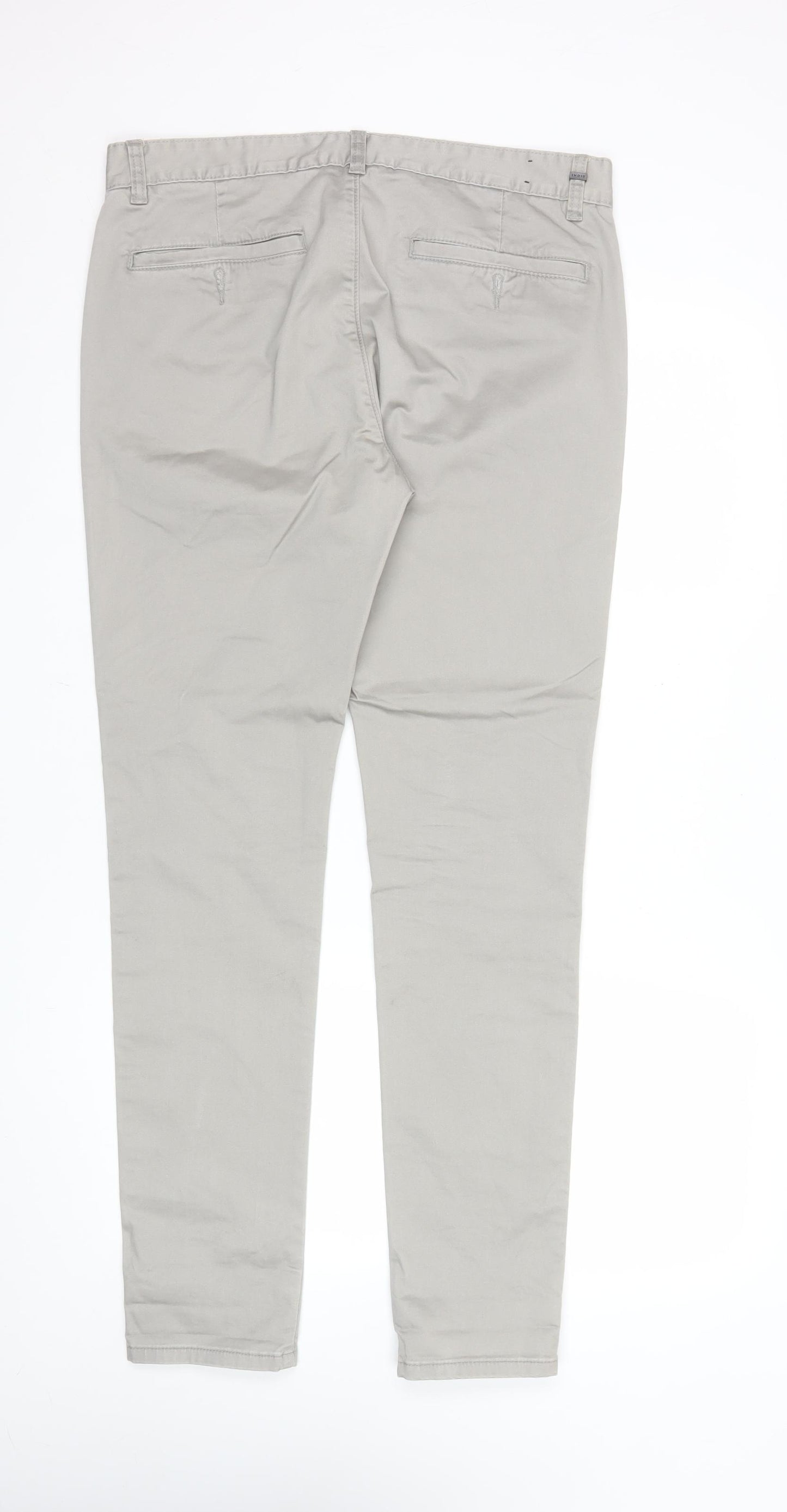 Industrie Men Beige Slim Fit Chino Trousers Size 32