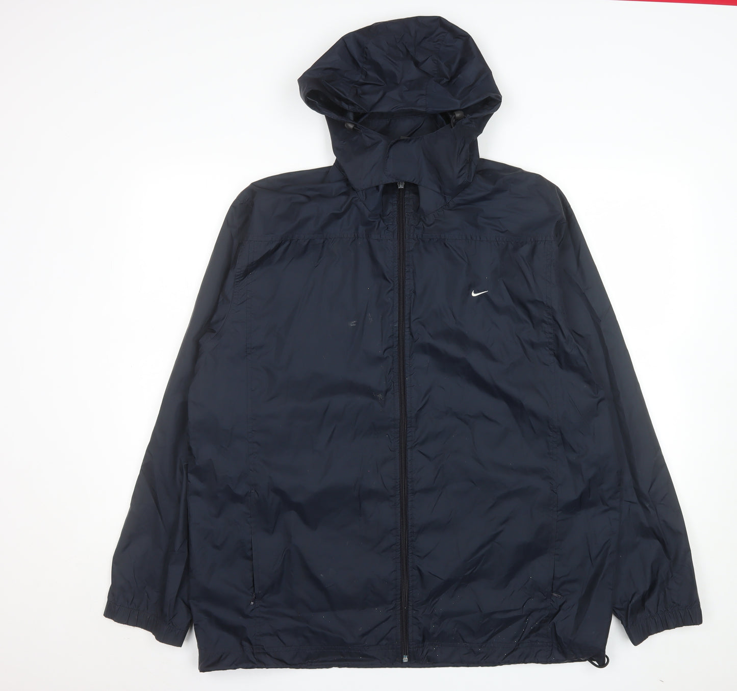 Nike Men's Blue Lightweight Hooded Windbreaker Jacket L