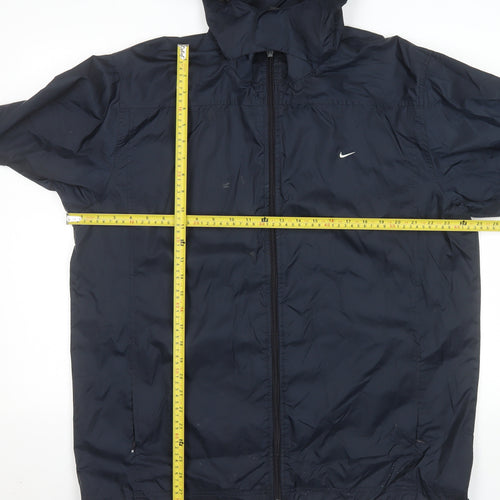Nike Men's Blue Lightweight Hooded Windbreaker Jacket L