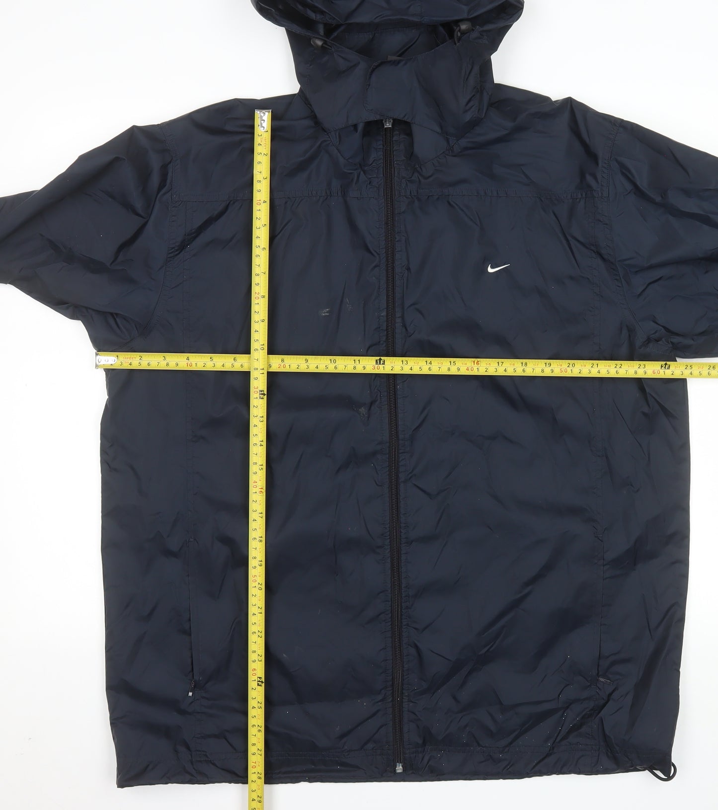 Nike Men's Blue Lightweight Hooded Windbreaker Jacket L