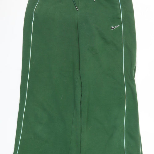 Nike Women's Green Fleece Sweatpants Small Elastic Waist