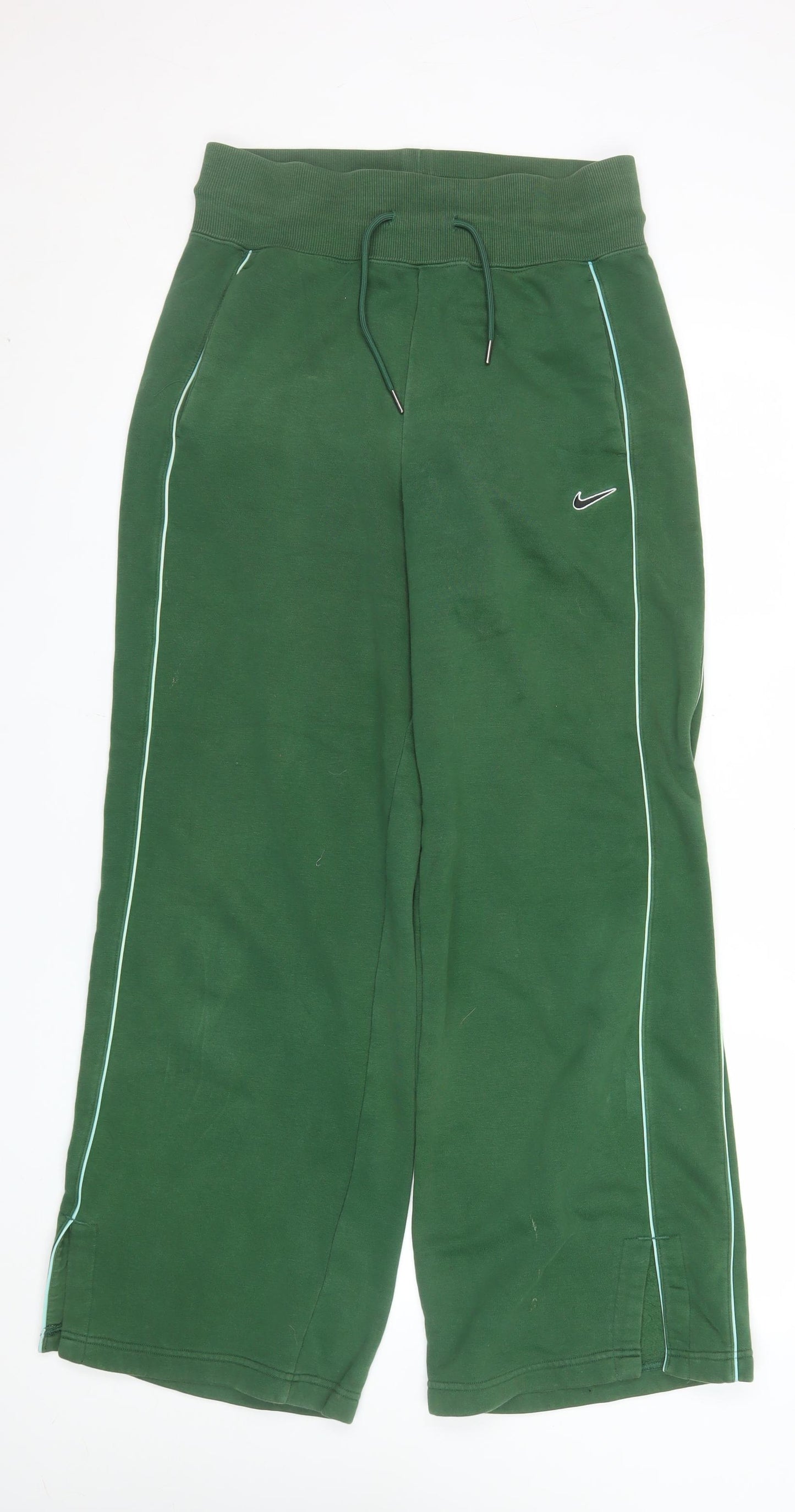 Nike Women's Green Fleece Sweatpants Small Elastic Waist