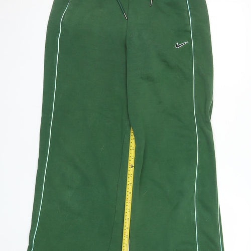 Nike Women's Green Fleece Sweatpants Small Elastic Waist