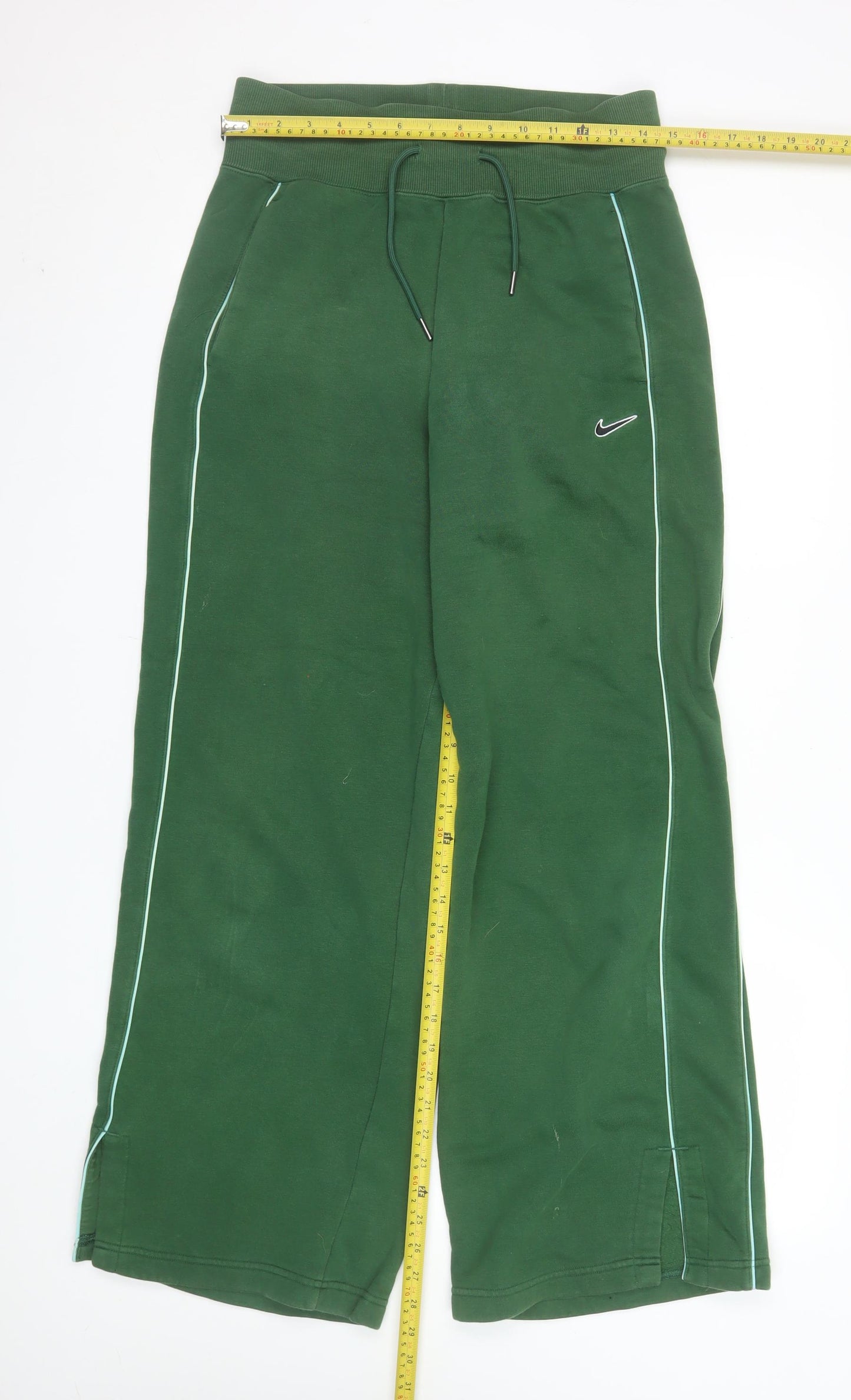 Nike Women's Green Fleece Sweatpants Small Elastic Waist
