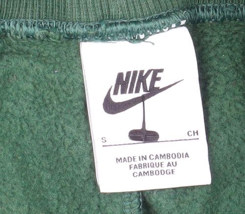 Nike Women's Green Fleece Sweatpants Small Elastic Waist