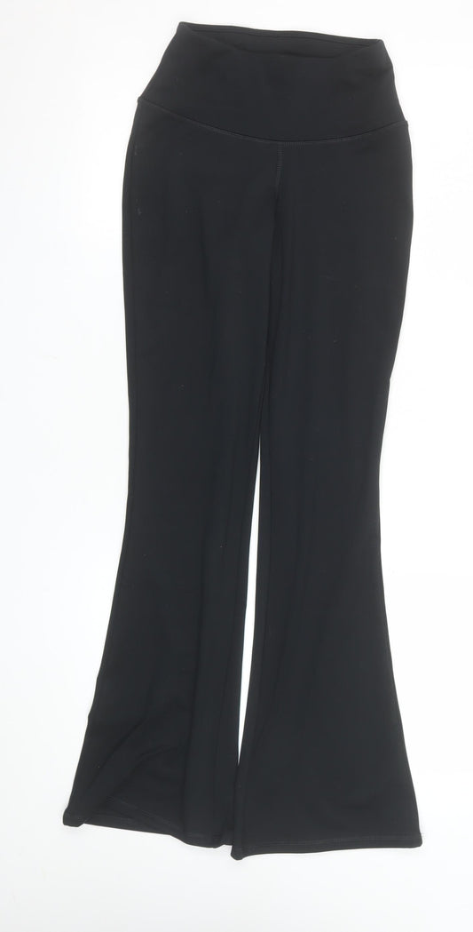 ASOS 4505 Women Black Petite Flared Active Trousers Size 6