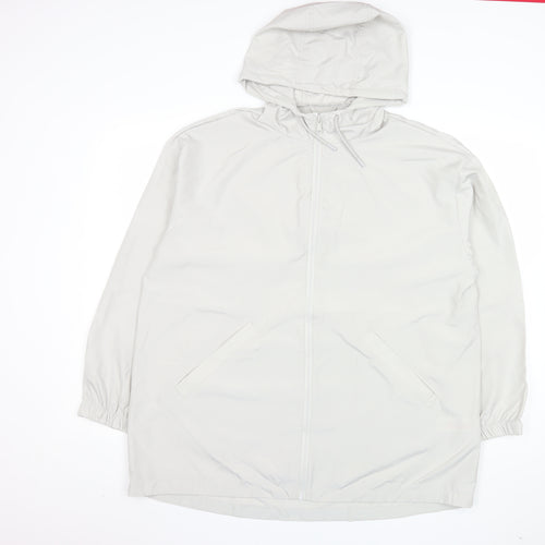 Primark Cares Women's White Hooded Lightweight Rain Jacket M