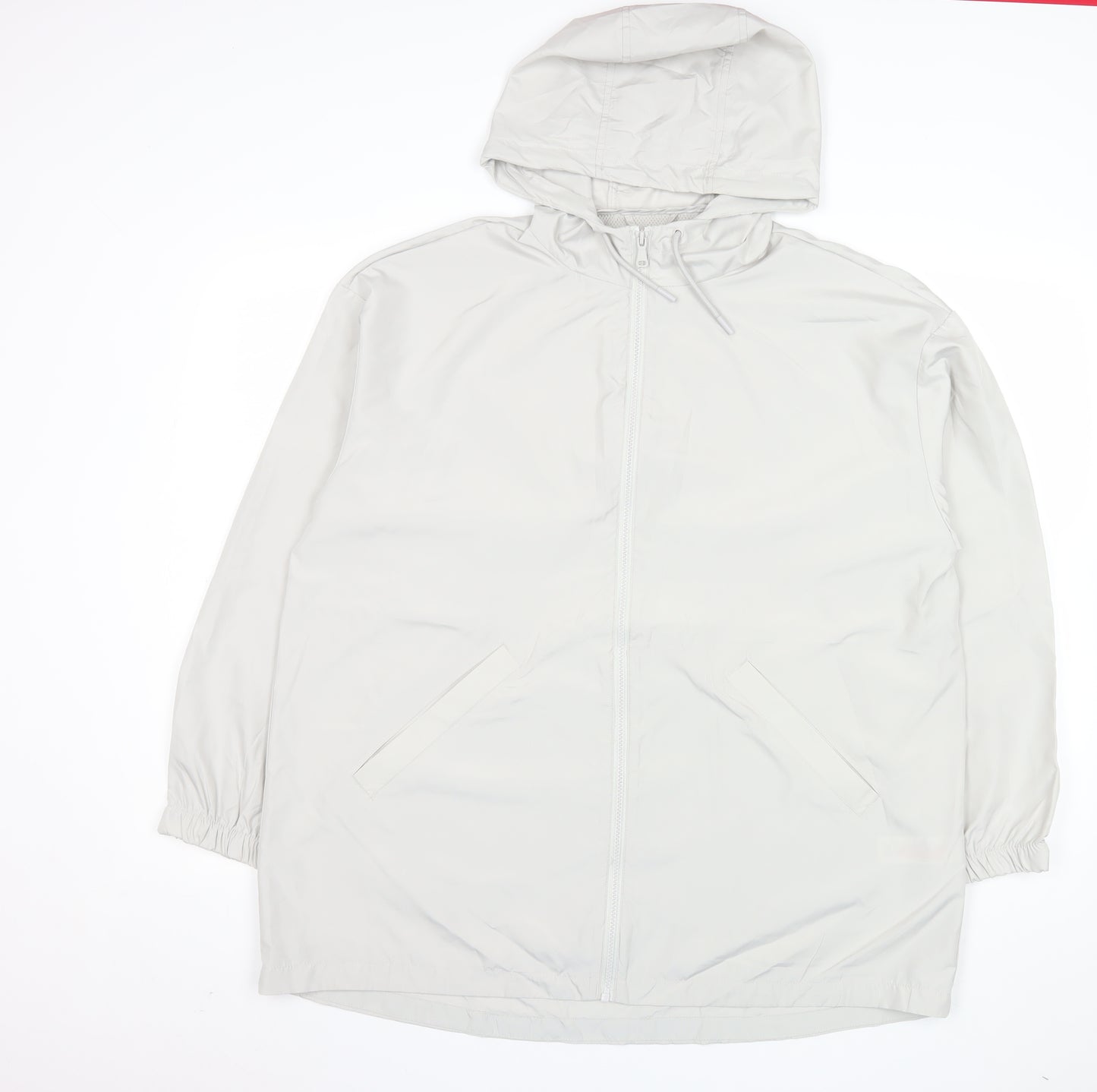 Primark Cares Women's White Hooded Lightweight Rain Jacket M