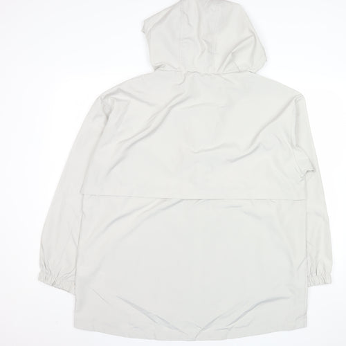 Primark Cares Women's White Hooded Lightweight Rain Jacket M