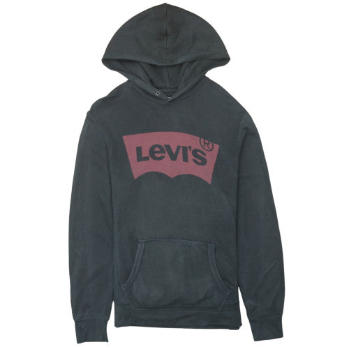 Levi's Men's Black Pullover Hoodie Small Regular Fit Fleece Logo
