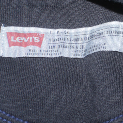 Levi's Men's Black Pullover Hoodie Small Regular Fit Fleece Logo