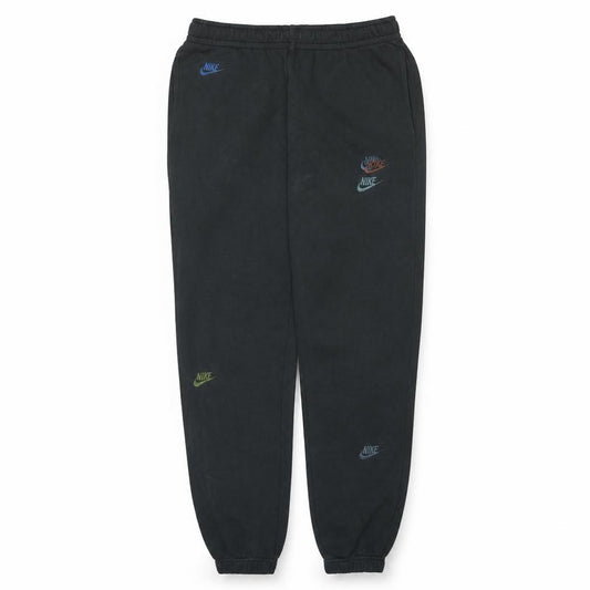 Front view of Nike Men's Black Fleece Jogger Trousers M Regular Fit