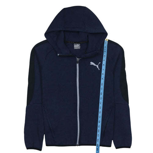 Puma Men's Blue Full Zip Hoodie Size S Lightweight Sportswear