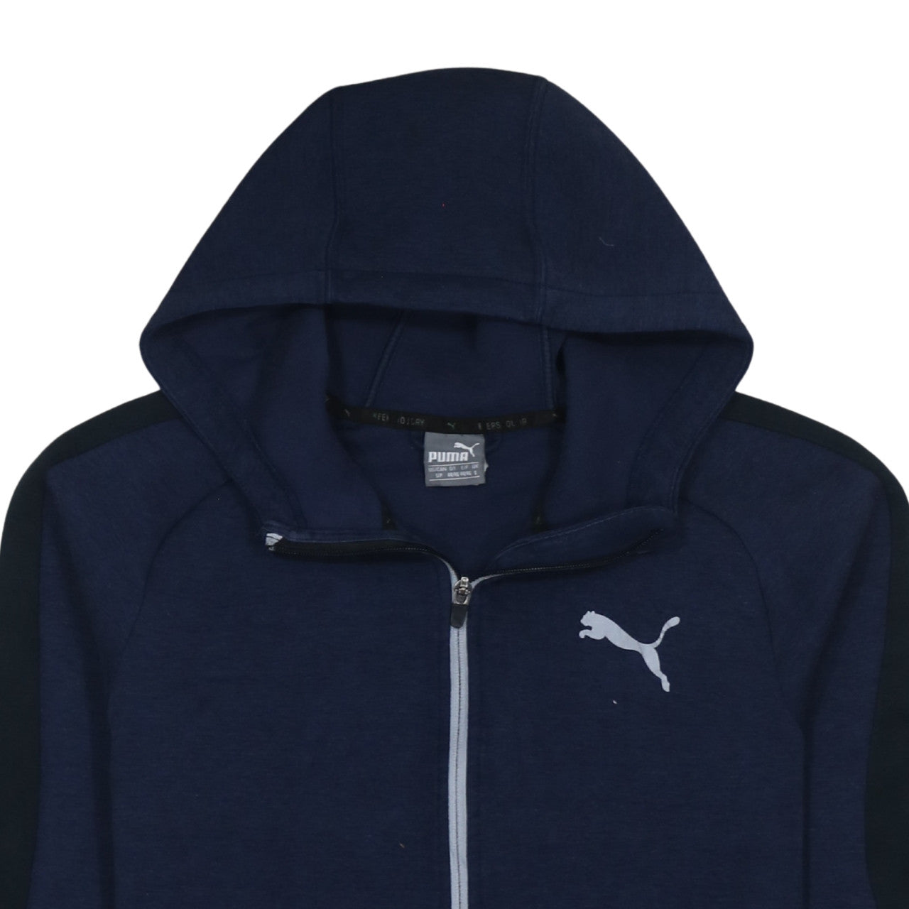 Puma Men's Blue Full Zip Hoodie Size S Lightweight Sportswear