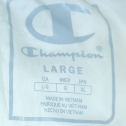 Champion Men's Black White Hooded Puffer Jacket Size L