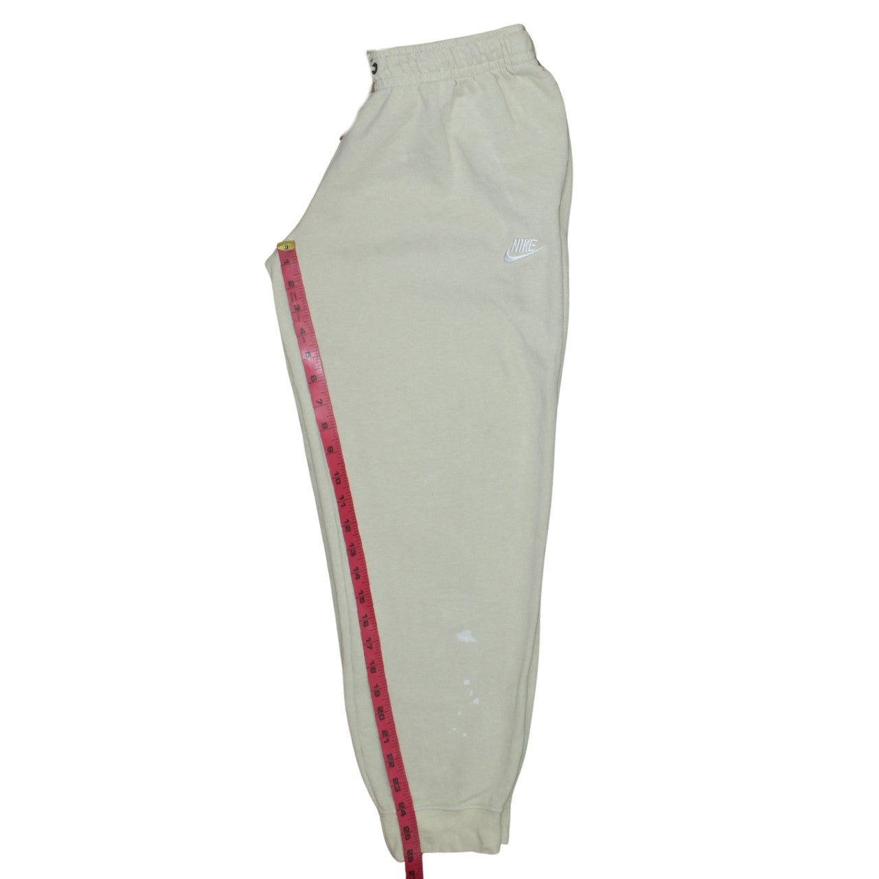 Nike Men's Beige Jogger Sweatpants M Cotton Blend Drawstring Waist
