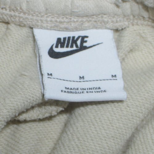 Nike Men's Beige Jogger Sweatpants M Cotton Blend Drawstring Waist