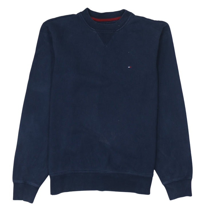 Tommy Hilfiger Men's Blue Crew Neck Pullover Sweatshirt Small