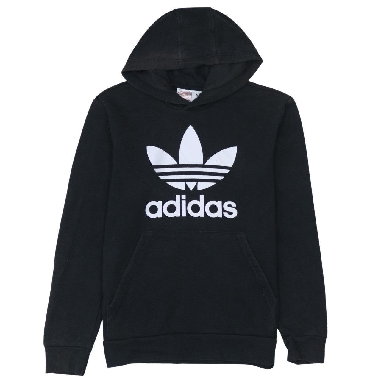Adidas Boys Black Pullover Hoodie 13-14 Years Regular Fit Fleece Sweatshirt