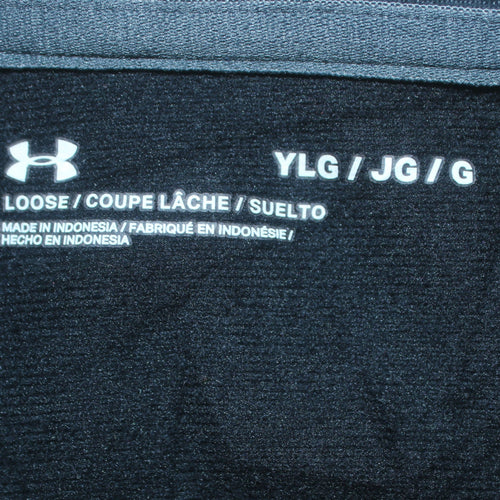 Under Armour Boys Grey Black Track Jacket YLG 13 Years Full Zip Polyester
